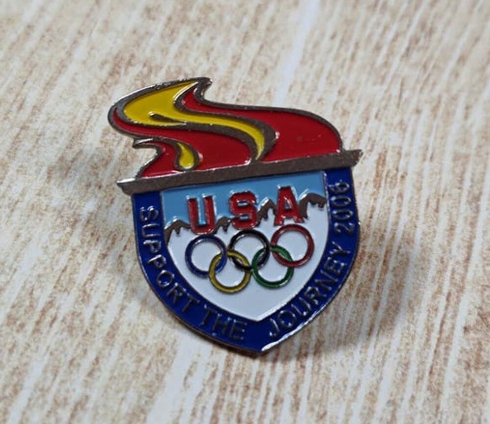 Support The Journey USA Olympics 2006 Pin Torino Italy Winter Olympic Flame